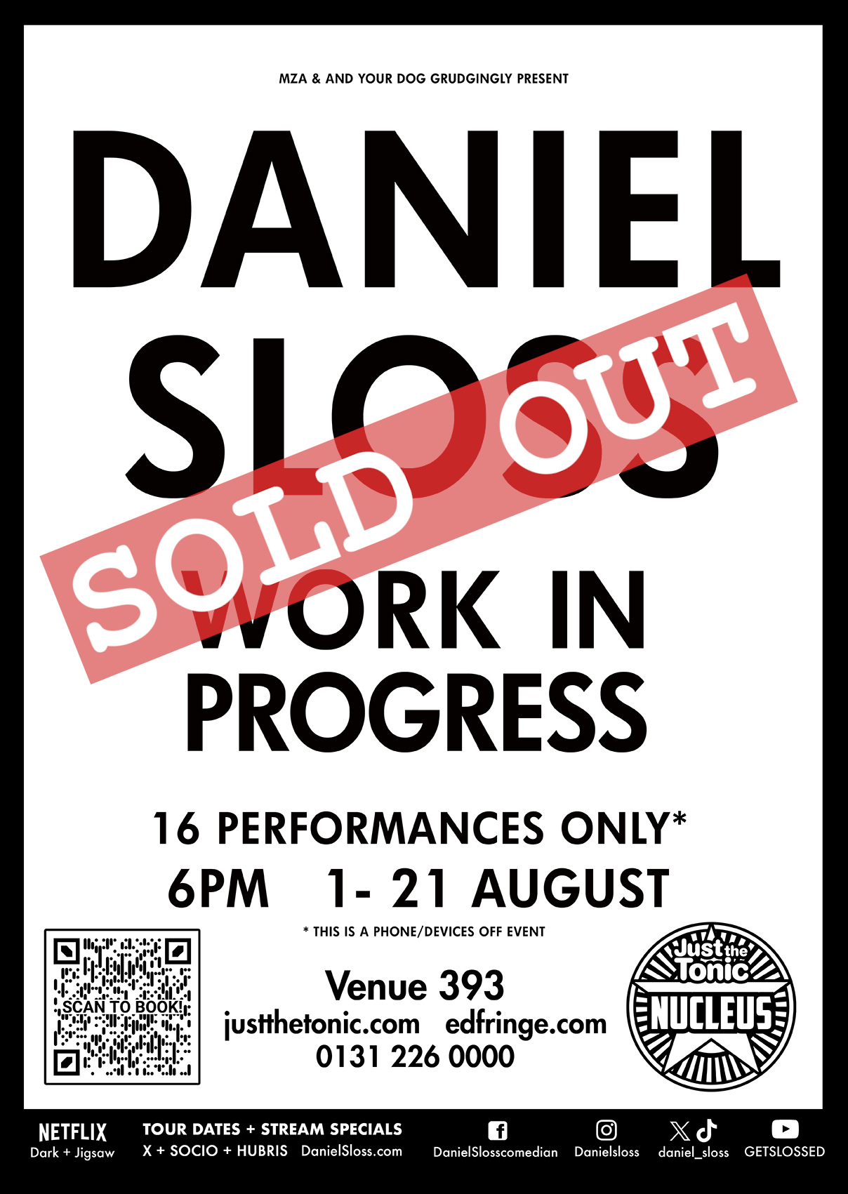 Daniel Sloss: New Work In Progress
