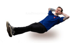 Connor Burnr reclining in whitespace